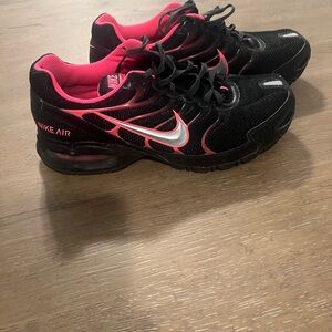 Nike Air Black and Pink Athletic Shoes